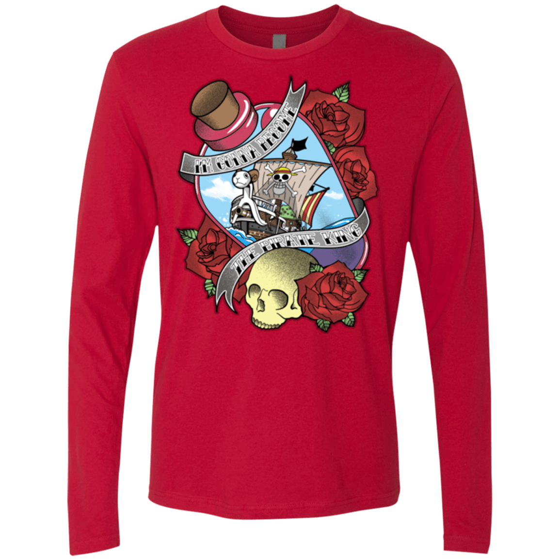 T-Shirts Red / Small The Pirate King Men's Premium Long Sleeve