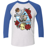 T-Shirts Heather White/Vintage Royal / X-Small The Pirate King Triblend 3/4 Sleeve