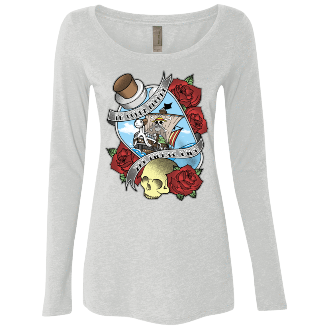 T-Shirts Heather White / Small The Pirate King Women's Triblend Long Sleeve Shirt