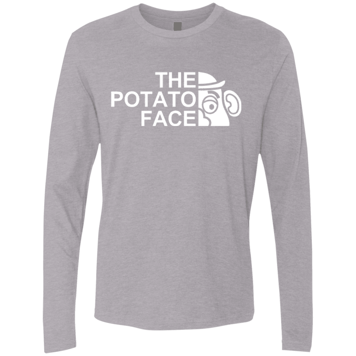 T-Shirts Heather Grey / Small The Potato Face Men's Premium Long Sleeve