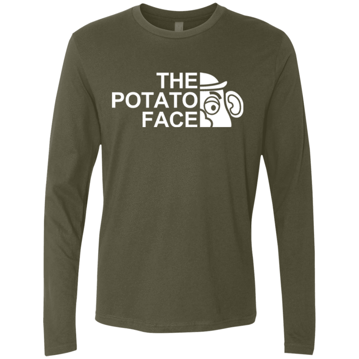 T-Shirts Military Green / Small The Potato Face Men's Premium Long Sleeve