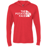 The Potato Face Triblend Long Sleeve Hoodie Tee