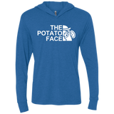 The Potato Face Triblend Long Sleeve Hoodie Tee