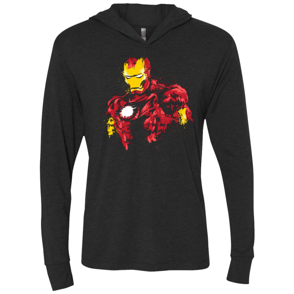 T-Shirts Vintage Black / X-Small THE POWER OF IRON Triblend Long Sleeve Hoodie Tee