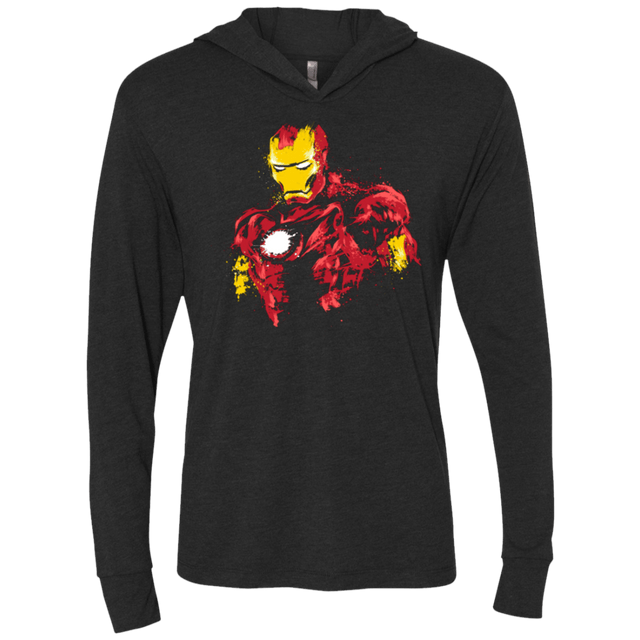 T-Shirts Vintage Black / X-Small THE POWER OF IRON Triblend Long Sleeve Hoodie Tee