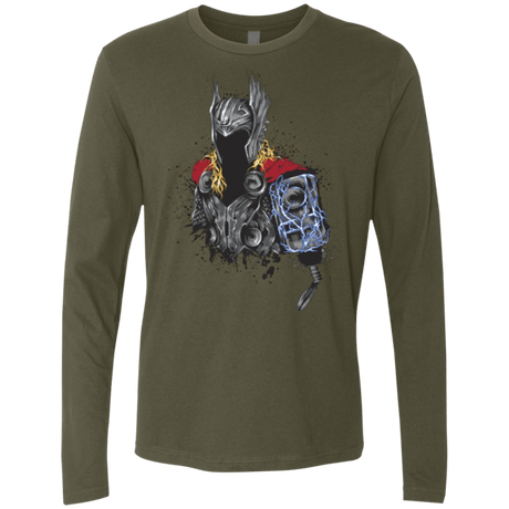 T-Shirts Military Green / S The Power of Thunder Men's Premium Long Sleeve