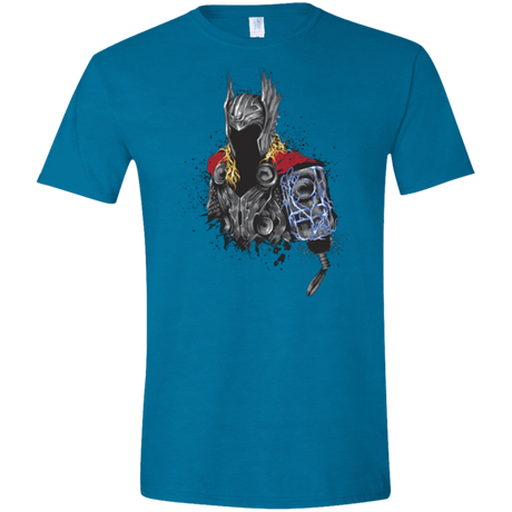 T-Shirts Antique Sapphire / S The Power of Thunder Men's Semi-Fitted Softstyle