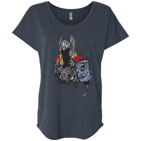 T-Shirts Vintage Navy / X-Small The Power of Thunder Triblend Dolman Sleeve