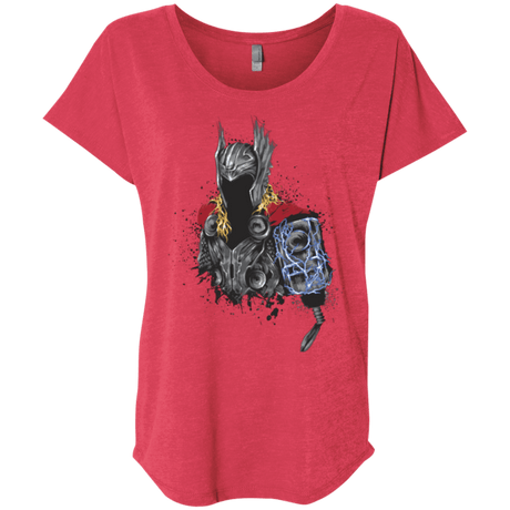 T-Shirts Vintage Red / X-Small The Power of Thunder Triblend Dolman Sleeve