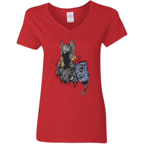 The Power of Thunder Women's V-Neck T-Shirt