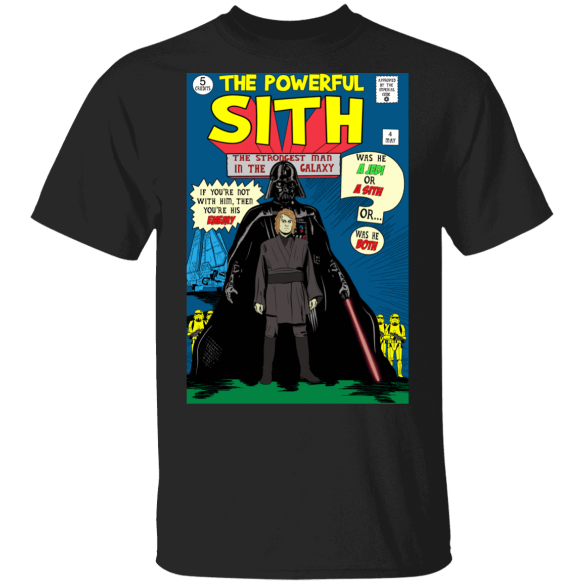 T-Shirts Black / S The Powerful Sith Comic T-Shirt