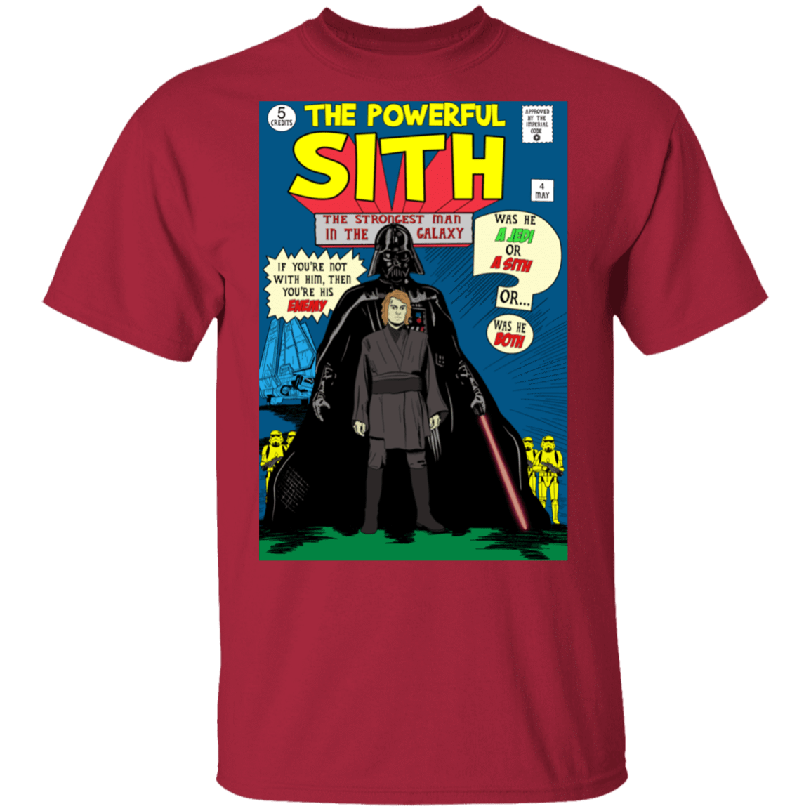 T-Shirts Cardinal / S The Powerful Sith Comic T-Shirt