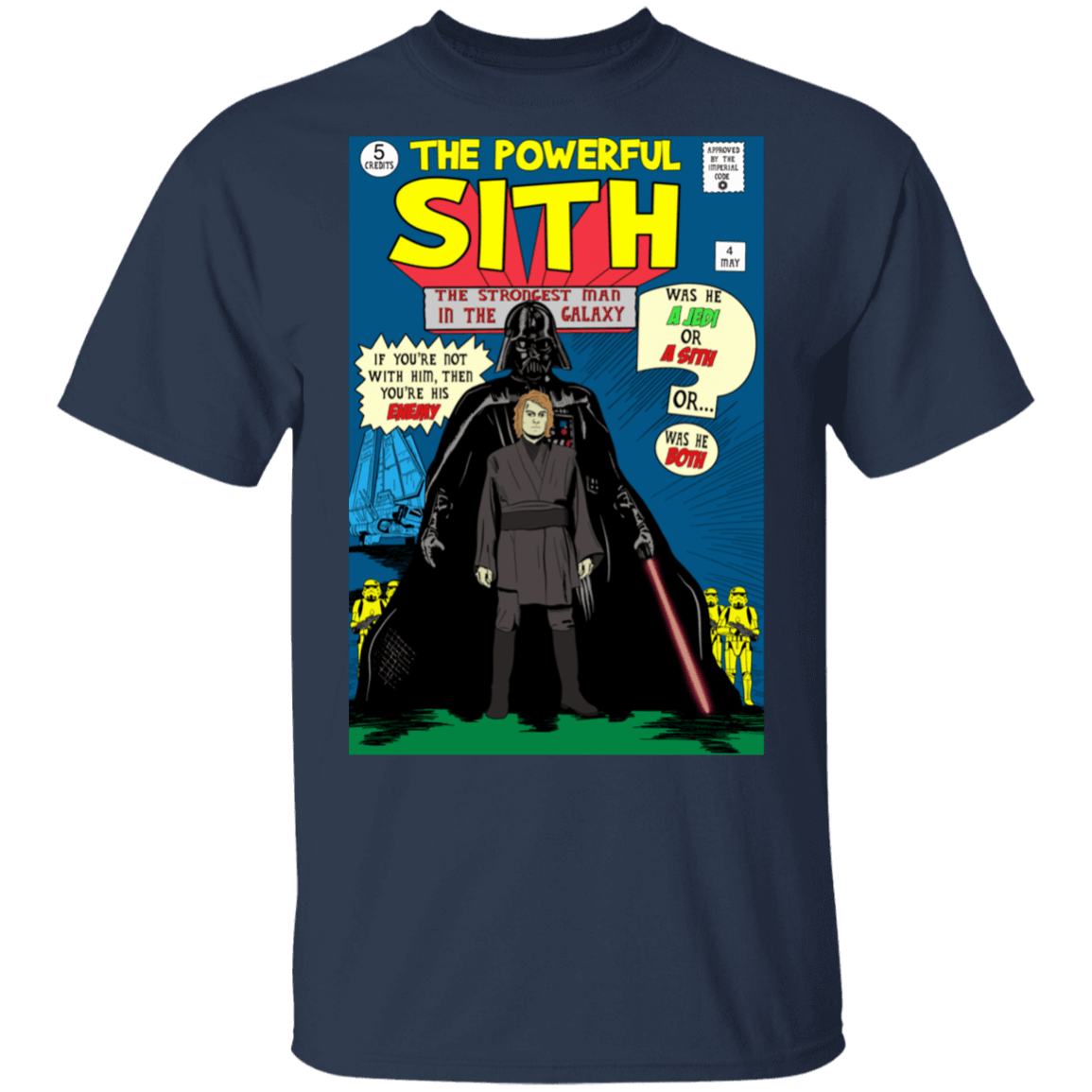 T-Shirts Navy / S The Powerful Sith Comic T-Shirt