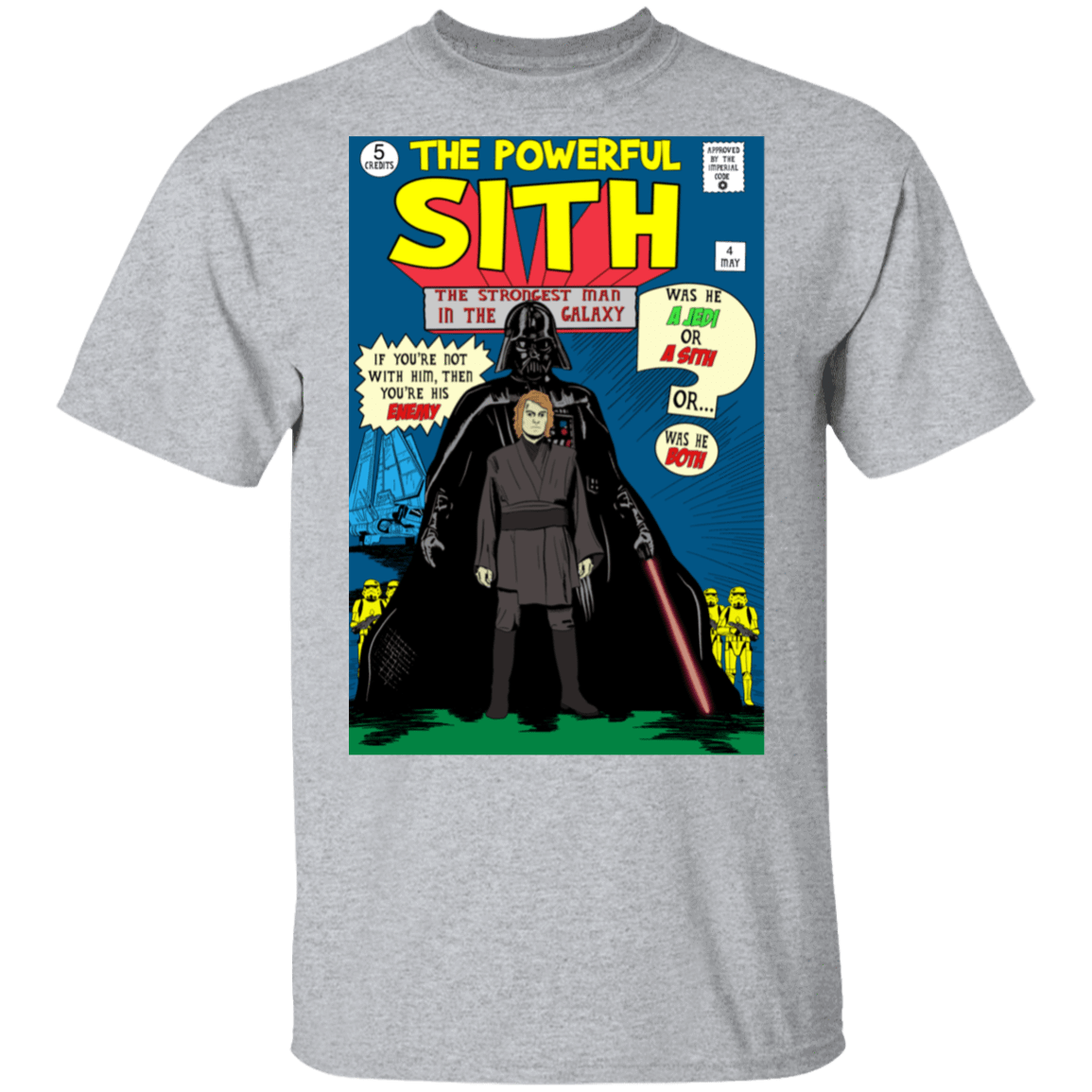 T-Shirts Sport Grey / S The Powerful Sith Comic T-Shirt