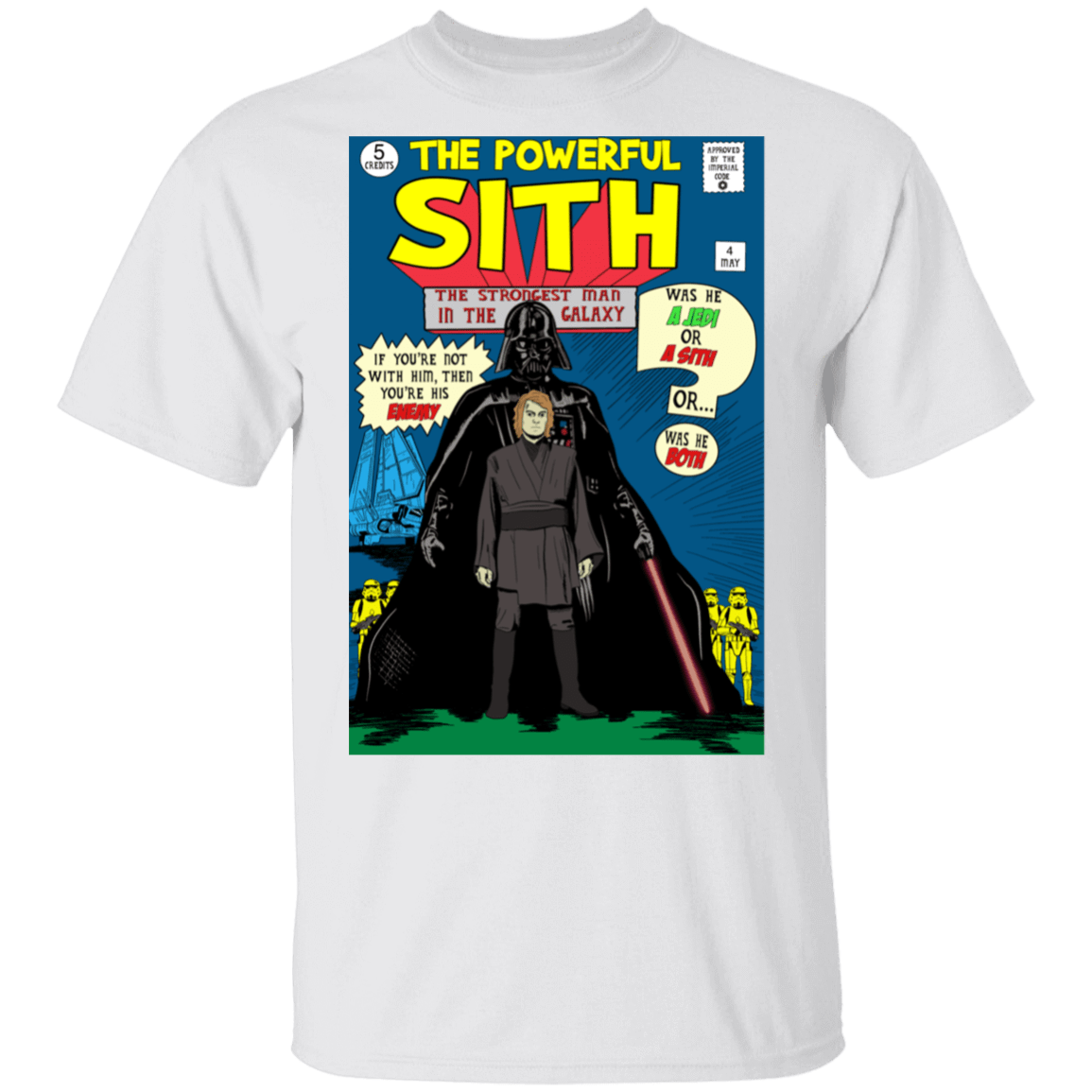 T-Shirts White / S The Powerful Sith Comic T-Shirt