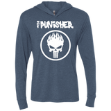 T-Shirts Indigo / X-Small The Punisher Triblend Long Sleeve Hoodie Tee