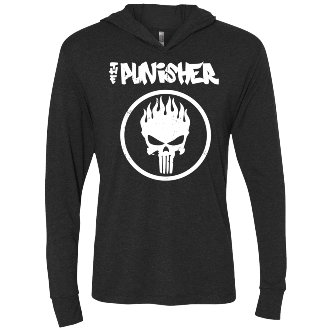 T-Shirts Vintage Black / X-Small The Punisher Triblend Long Sleeve Hoodie Tee