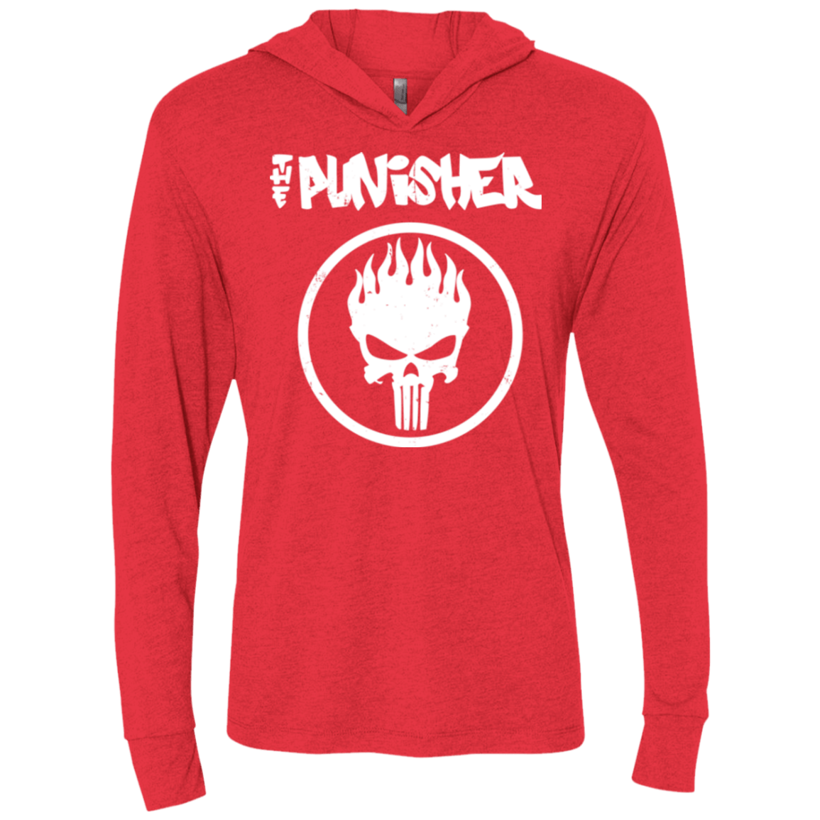 T-Shirts Vintage Red / X-Small The Punisher Triblend Long Sleeve Hoodie Tee