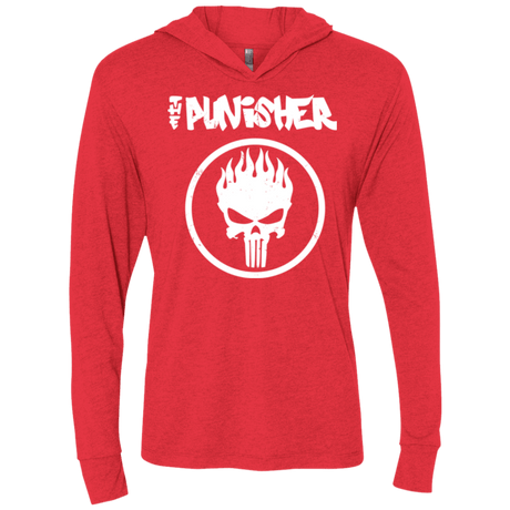 T-Shirts Vintage Red / X-Small The Punisher Triblend Long Sleeve Hoodie Tee