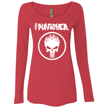 T-Shirts Vintage Red / Small The Punisher Women's Triblend Long Sleeve Shirt