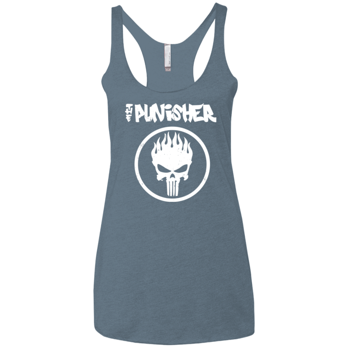 T-Shirts Indigo / X-Small The Punisher Women's Triblend Racerback Tank