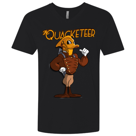 T-Shirts Black / X-Small The Quacketeer Men's Premium V-Neck