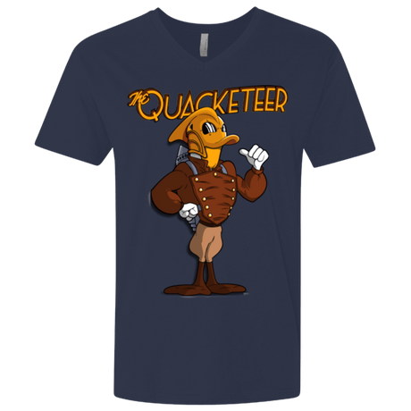 T-Shirts Midnight Navy / X-Small The Quacketeer Men's Premium V-Neck