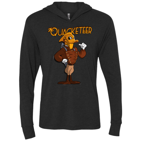 T-Shirts Vintage Black / X-Small The Quacketeer Triblend Long Sleeve Hoodie Tee