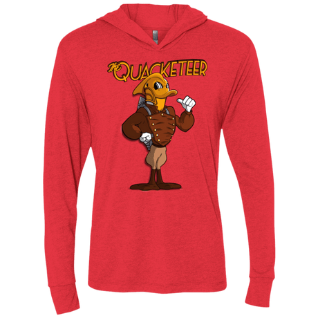 T-Shirts Vintage Red / X-Small The Quacketeer Triblend Long Sleeve Hoodie Tee