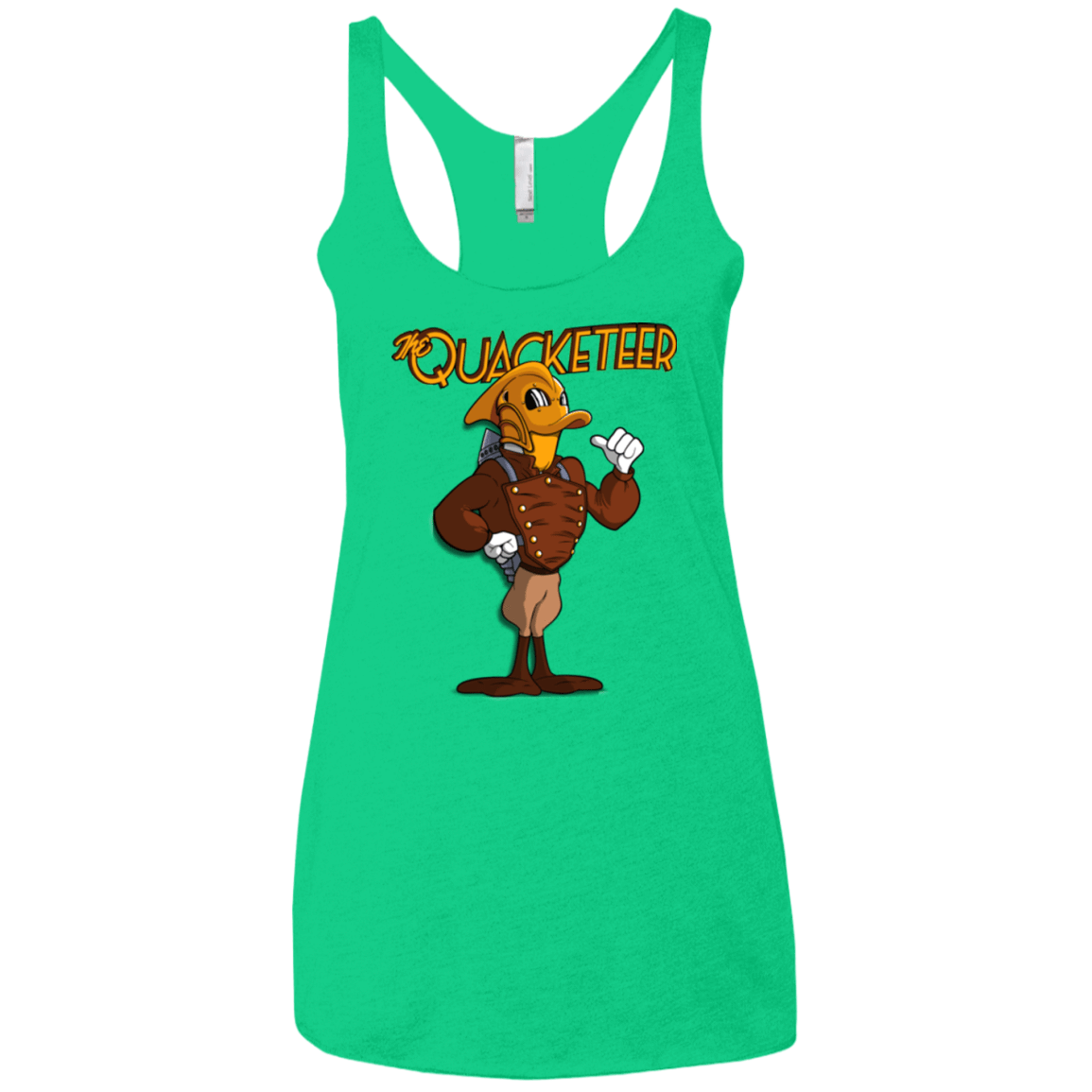 T-Shirts Envy / X-Small The Quacketeer Women's Triblend Racerback Tank