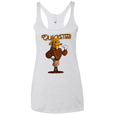 T-Shirts Heather White / X-Small The Quacketeer Women's Triblend Racerback Tank