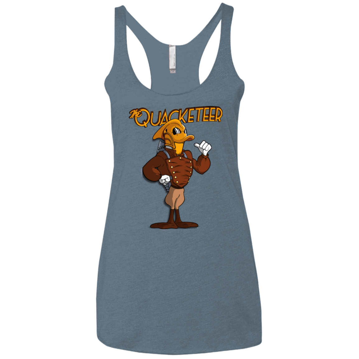 T-Shirts Indigo / X-Small The Quacketeer Women's Triblend Racerback Tank