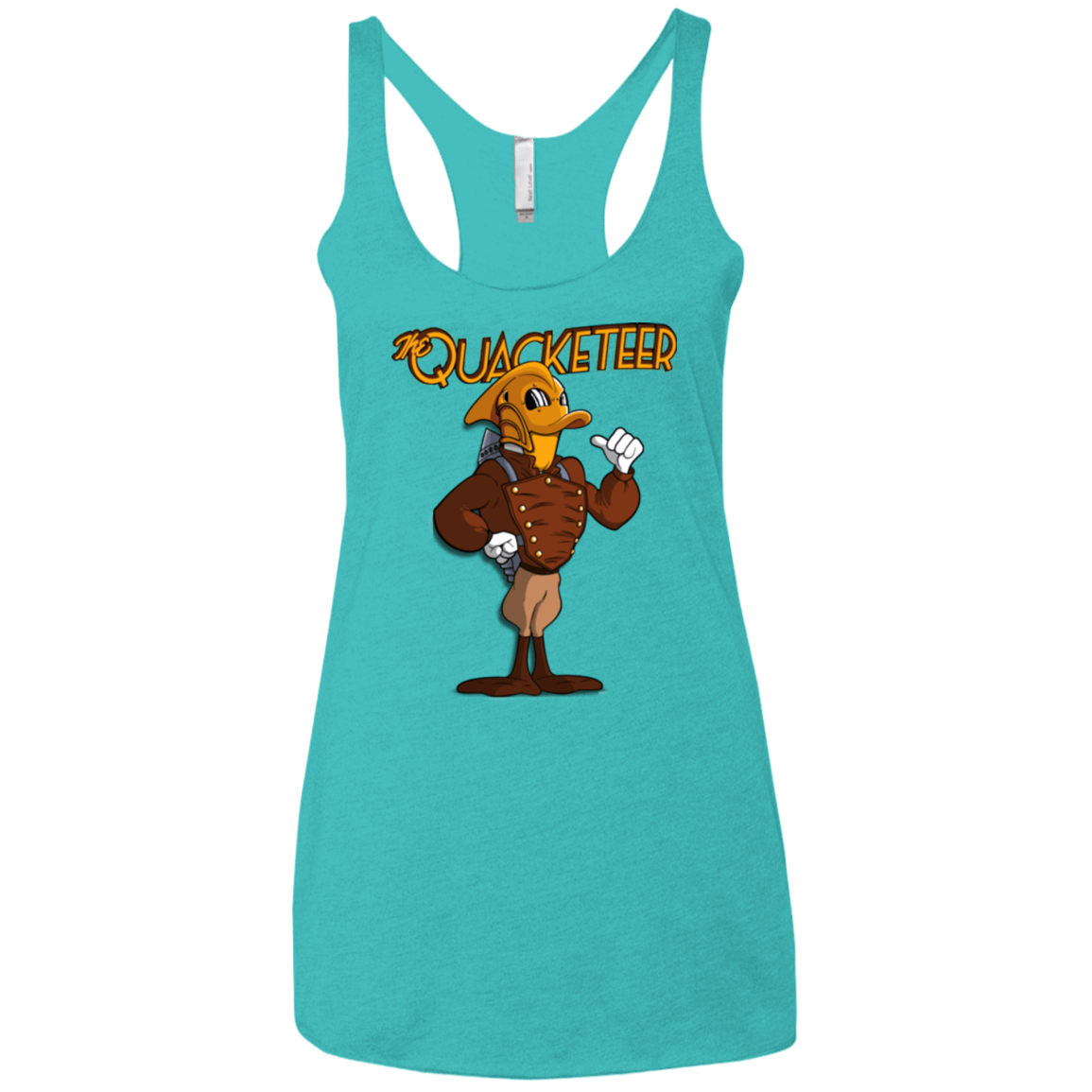 T-Shirts Tahiti Blue / X-Small The Quacketeer Women's Triblend Racerback Tank