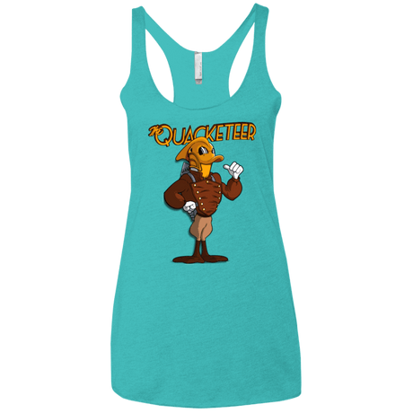 T-Shirts Tahiti Blue / X-Small The Quacketeer Women's Triblend Racerback Tank