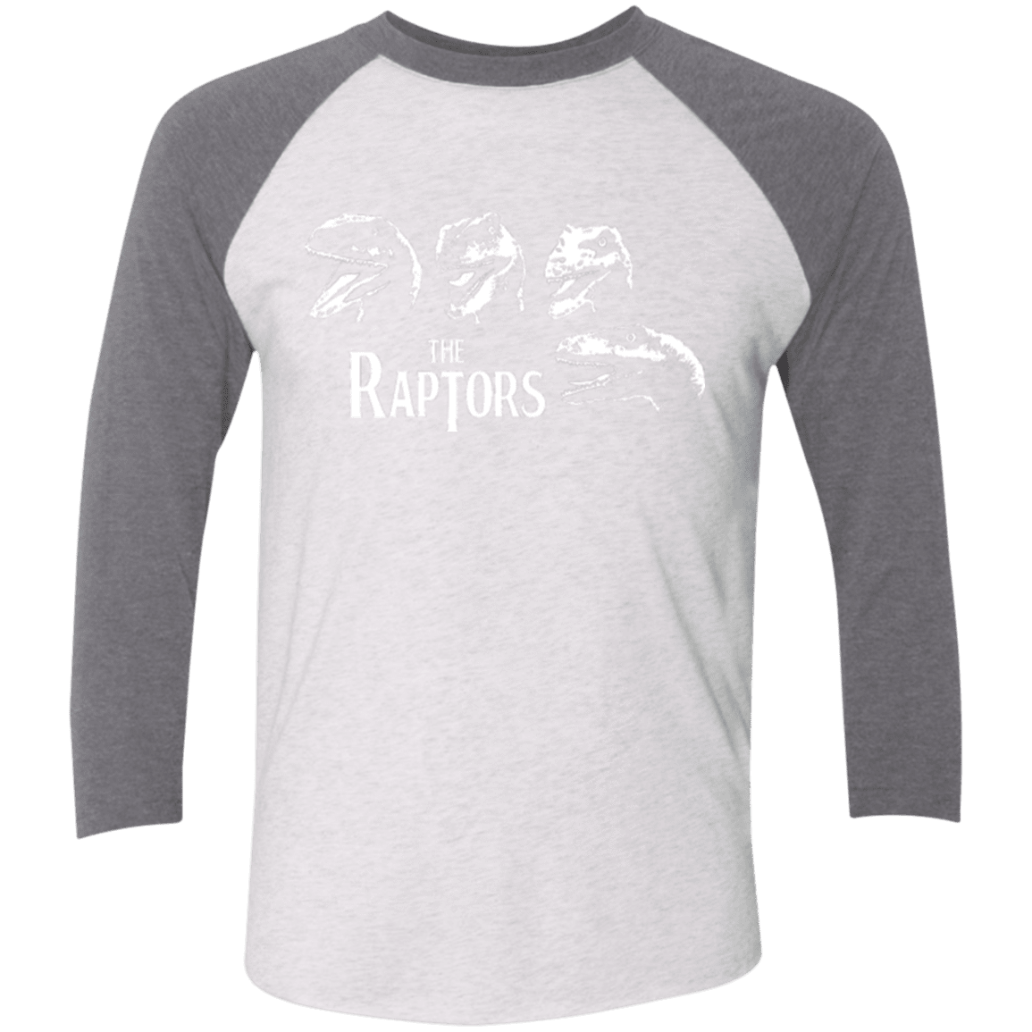 T-Shirts Heather White/Premium Heather / X-Small The Raptors Men's Triblend 3/4 Sleeve