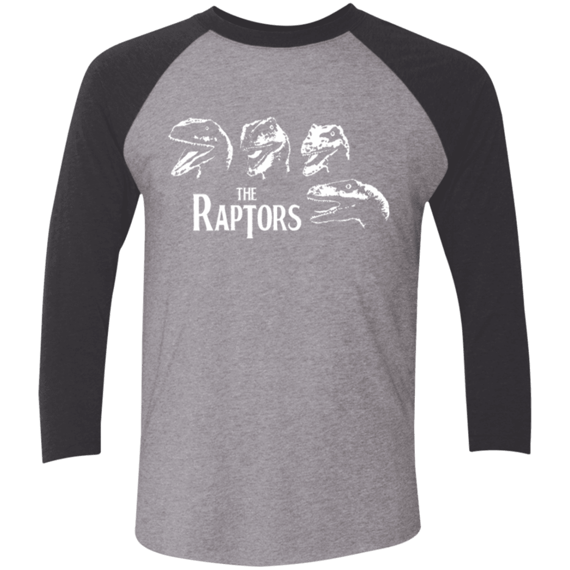 T-Shirts Premium Heather/ Vintage Black / X-Small The Raptors Men's Triblend 3/4 Sleeve