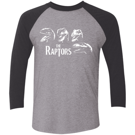 T-Shirts Premium Heather/ Vintage Black / X-Small The Raptors Men's Triblend 3/4 Sleeve