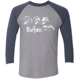 T-Shirts Premium Heather/ Vintage Navy / X-Small The Raptors Men's Triblend 3/4 Sleeve