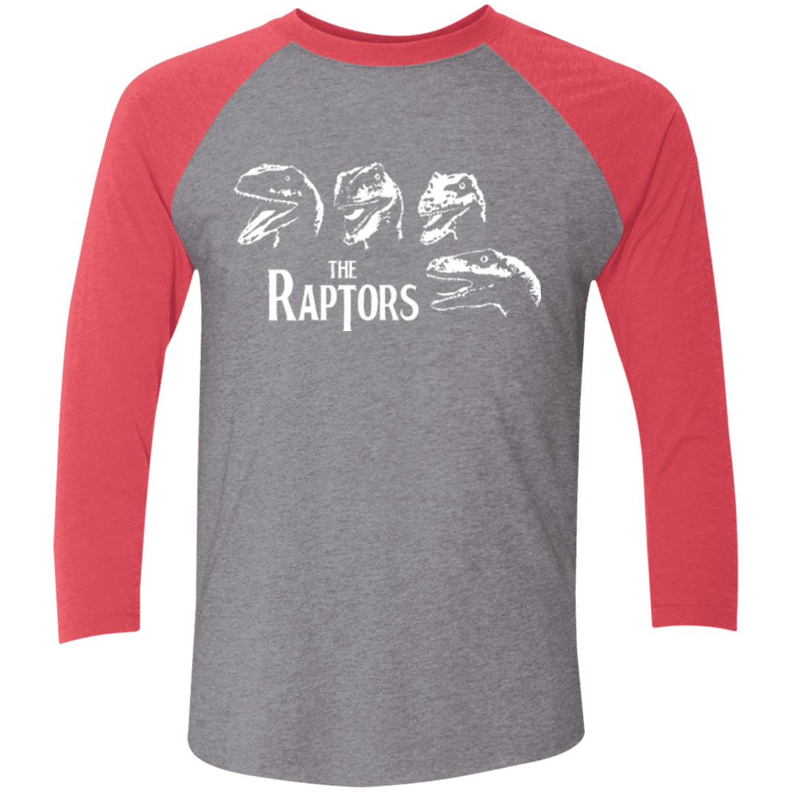 T-Shirts Premium Heather/ Vintage Red / X-Small The Raptors Men's Triblend 3/4 Sleeve