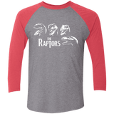 T-Shirts Premium Heather/ Vintage Red / X-Small The Raptors Men's Triblend 3/4 Sleeve