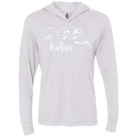 T-Shirts Heather White / X-Small The Raptors Triblend Long Sleeve Hoodie Tee