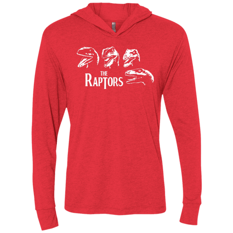 T-Shirts Vintage Red / X-Small The Raptors Triblend Long Sleeve Hoodie Tee