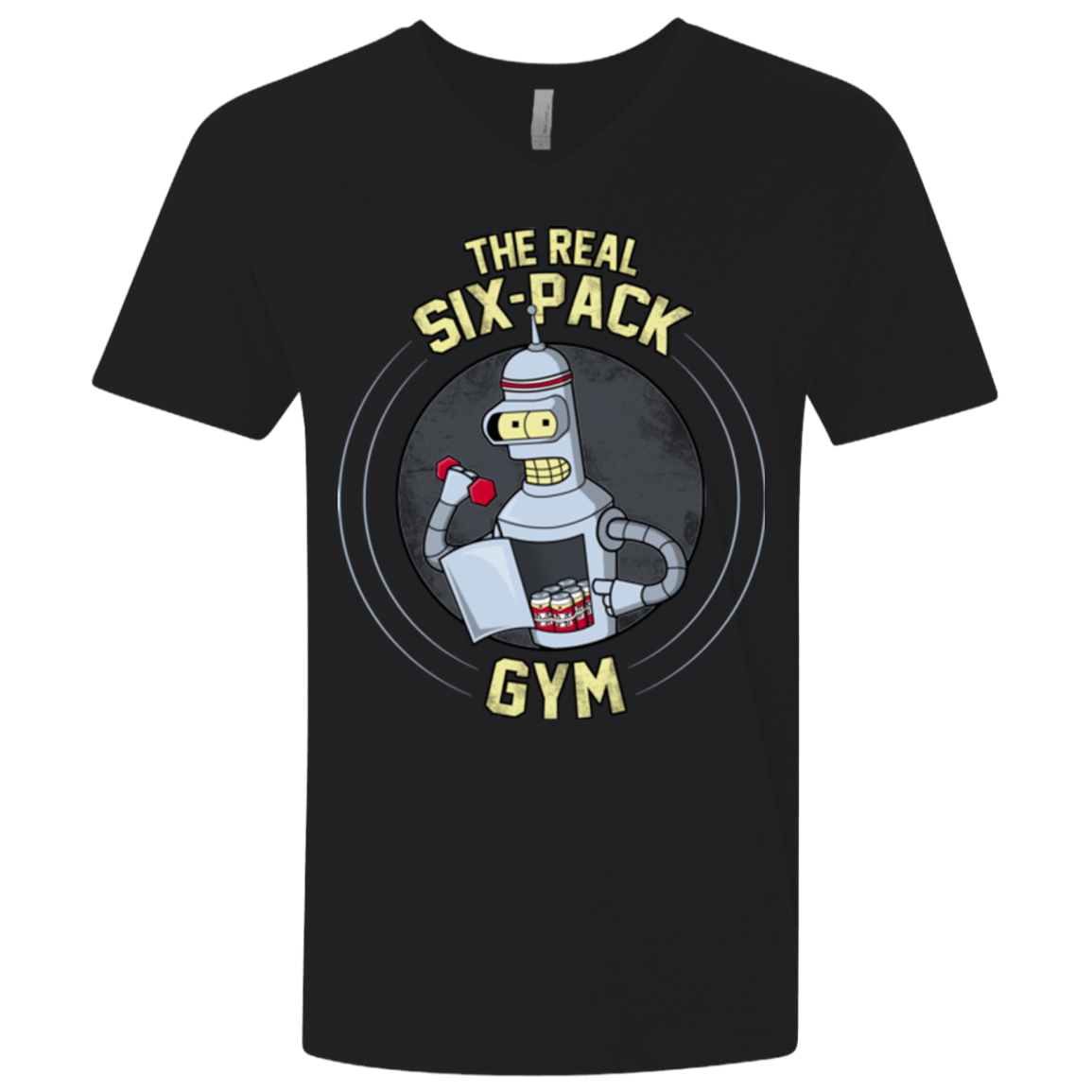 T-Shirts Black / X-Small The Real Six Pack Men's Premium V-Neck