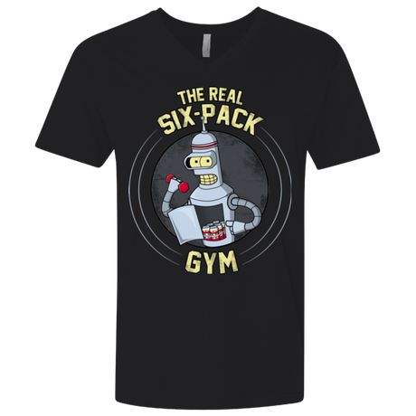 T-Shirts Black / X-Small The Real Six Pack Men's Premium V-Neck