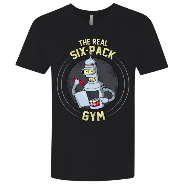 T-Shirts Black / X-Small The Real Six Pack Men's Premium V-Neck