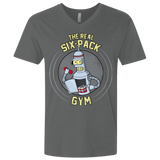 T-Shirts Heavy Metal / X-Small The Real Six Pack Men's Premium V-Neck
