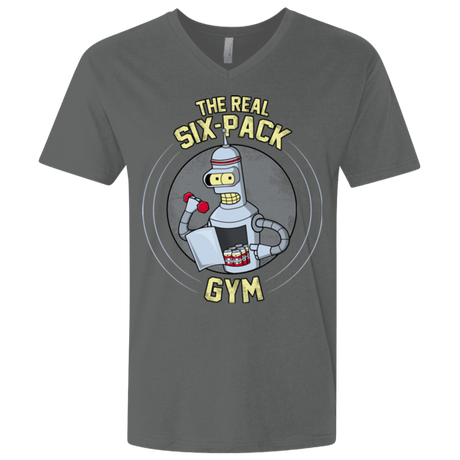 T-Shirts Heavy Metal / X-Small The Real Six Pack Men's Premium V-Neck