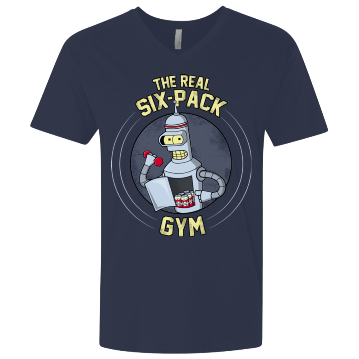 T-Shirts Midnight Navy / X-Small The Real Six Pack Men's Premium V-Neck