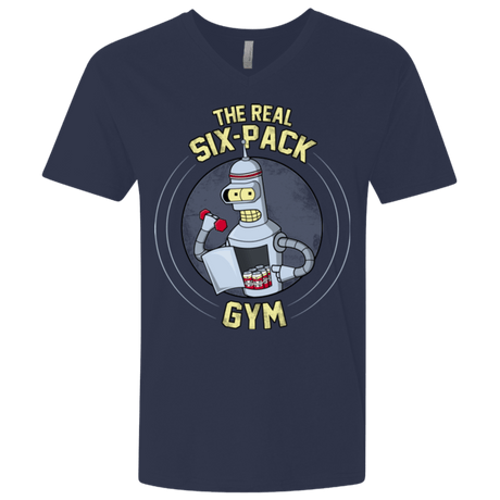 T-Shirts Midnight Navy / X-Small The Real Six Pack Men's Premium V-Neck