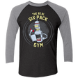 T-Shirts Vintage Black/Premium Heather / X-Small The Real Six Pack Men's Triblend 3/4 Sleeve